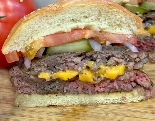 Hi Temp Juicy Lucy Cheeseburgers