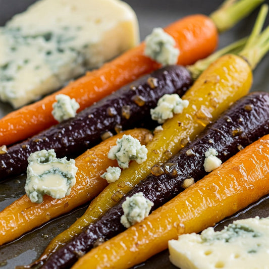 Bourbon-Glazed Carrots with Gorgonzola