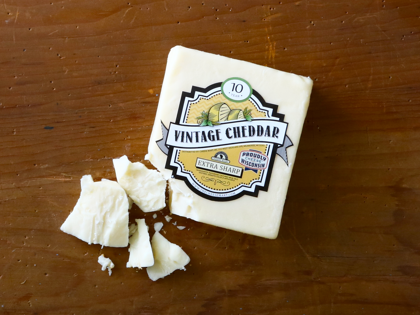 Cheddar Cheese 10 Year Vintage White