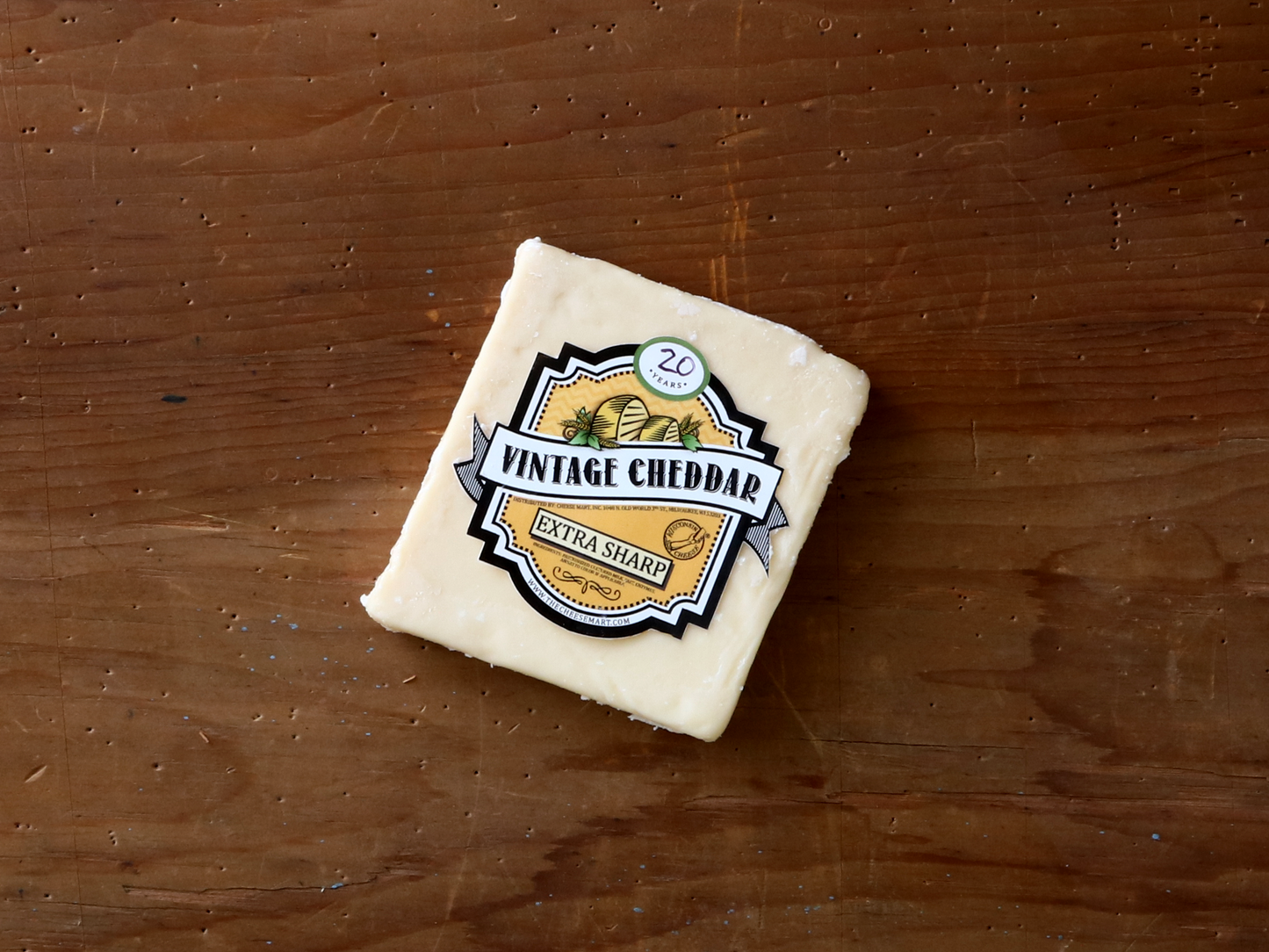 Cheddar Cheese 20 Year Vintage White