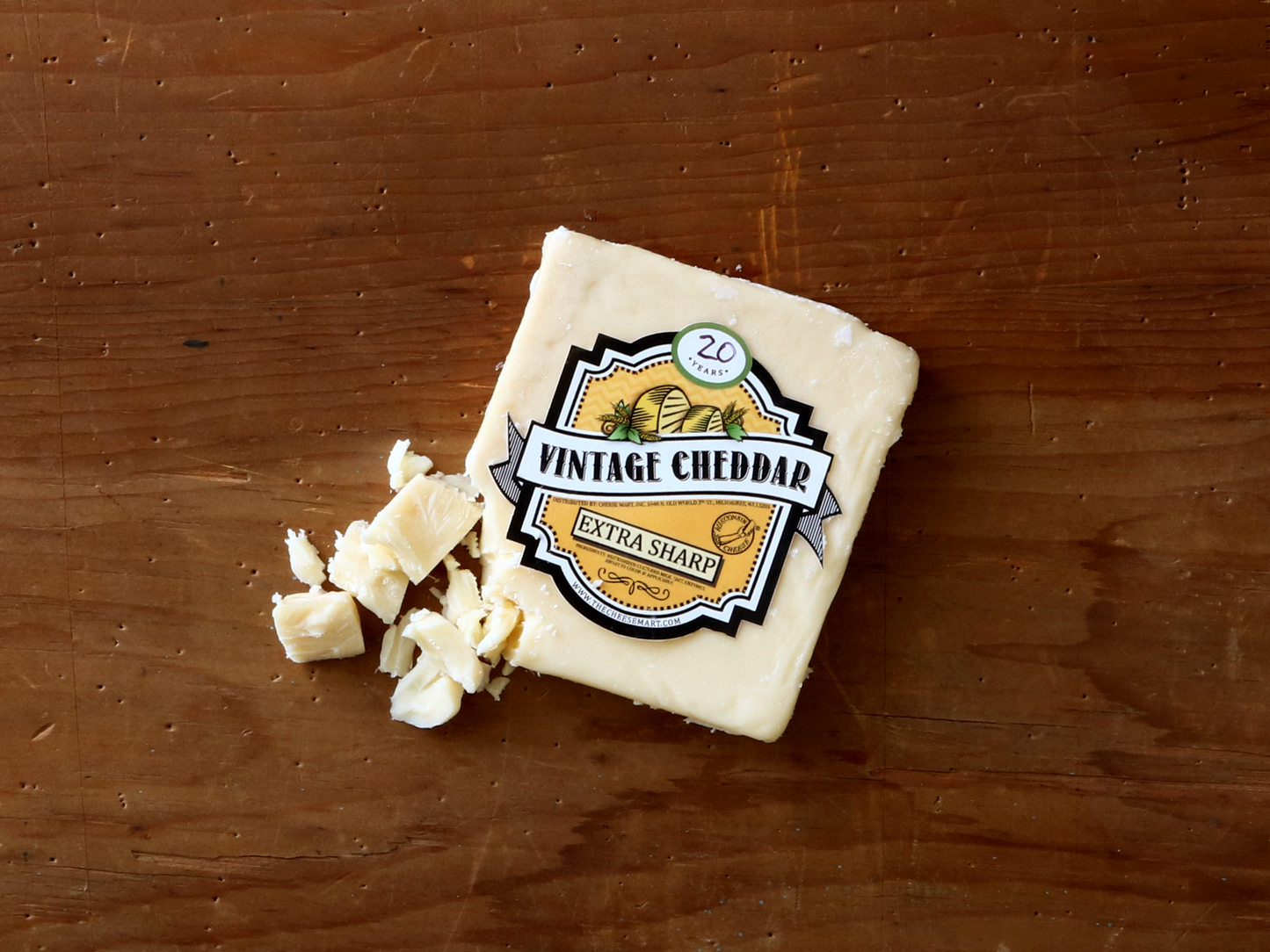 Cheddar Cheese 20 Year Vintage White