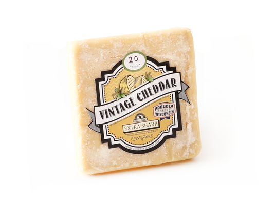 Cheddar Cheese 20 Year Vintage White