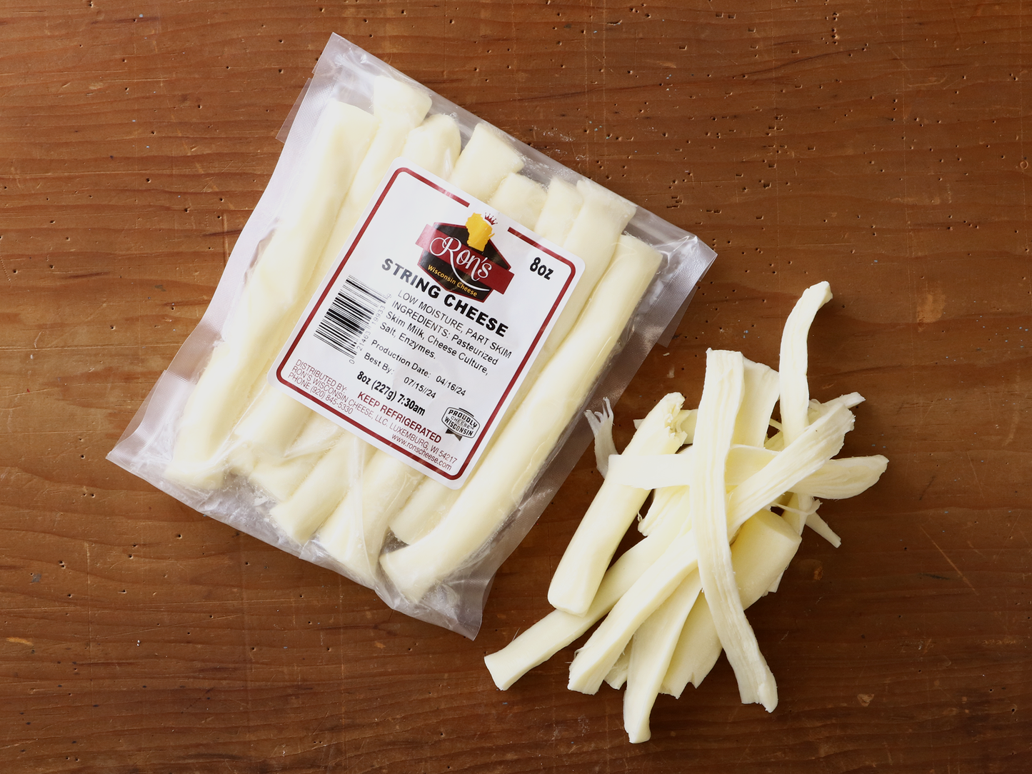 8 ounce package of Ron's string cheese