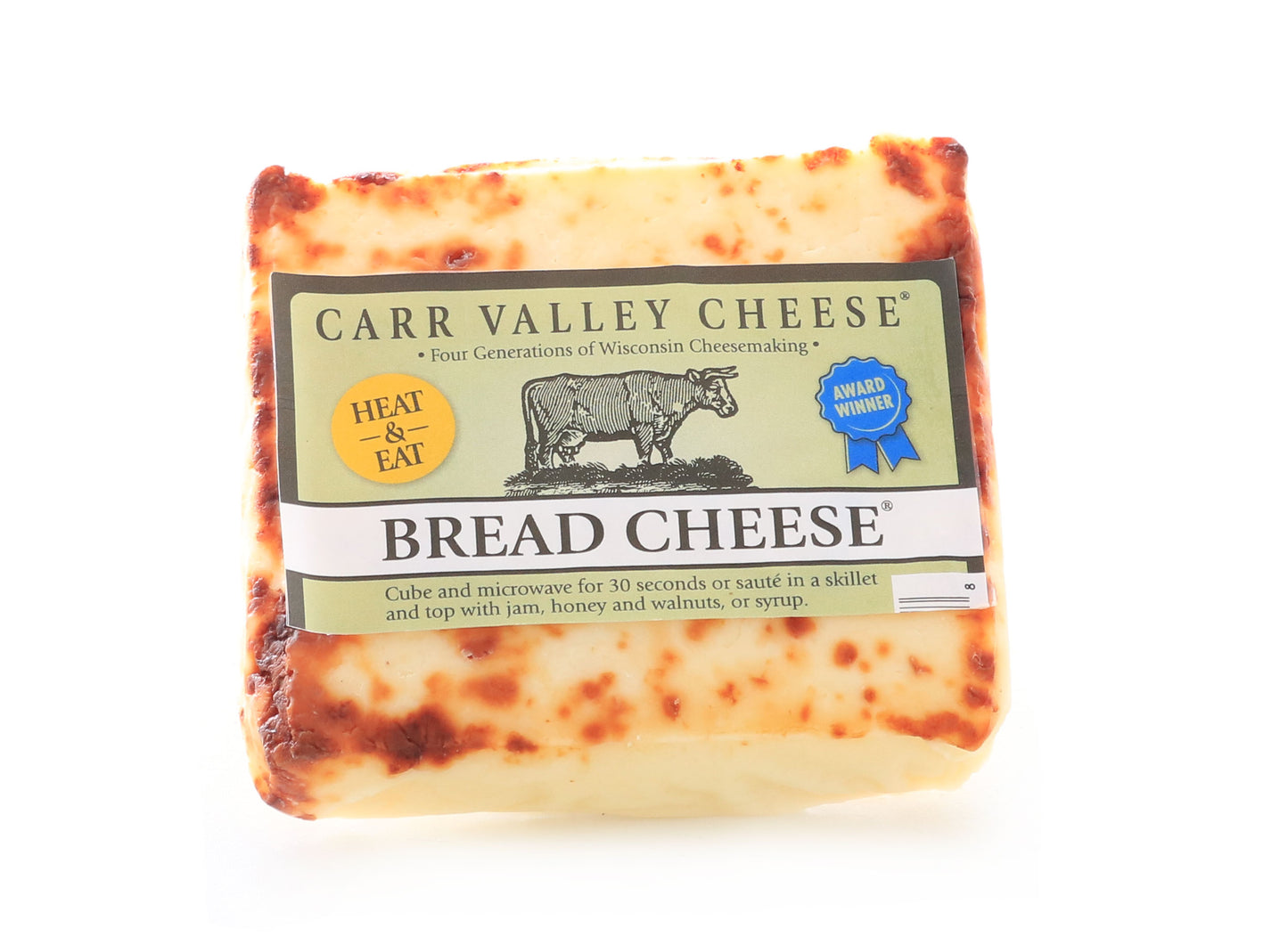 6 ounce piece of juusto bread cheese from Wisconsin. Keto Friendly!