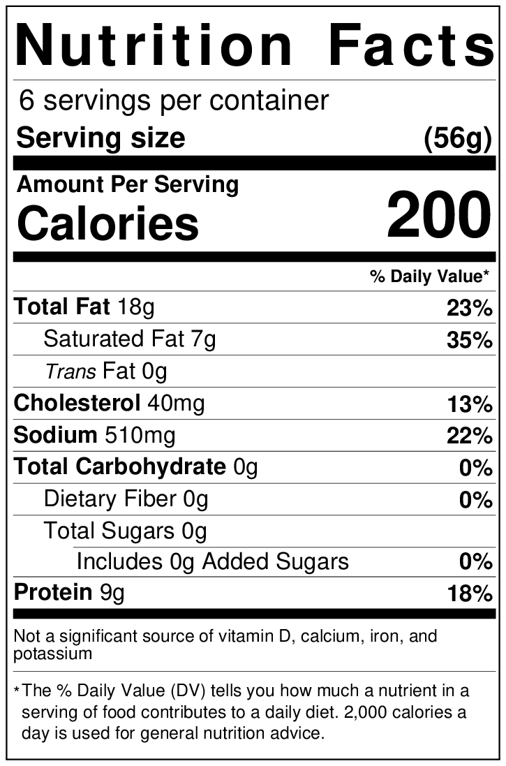 Wisconsin Summer Sausage with Jalapeno nutrition facts