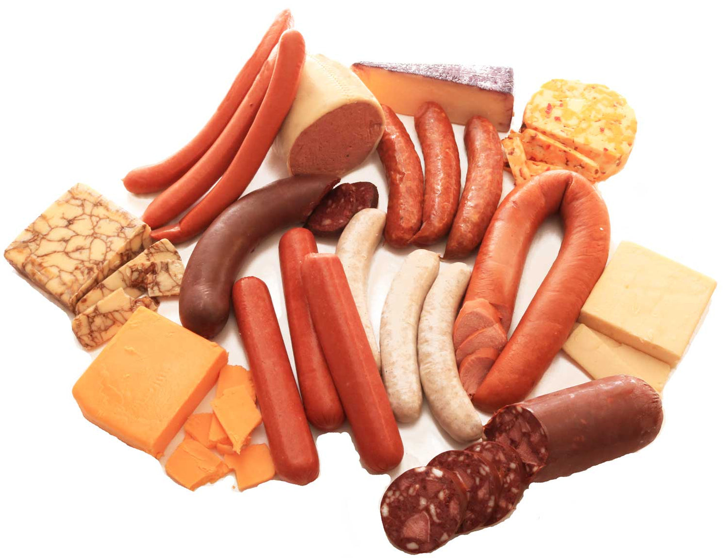 Monthly subscription with 2 types of sausage and 1 type of cheese