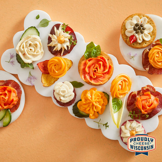 Cheese Flowers and Charcuterie Board