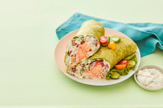 Grilled Salmon Wraps with Herbed Ricotta