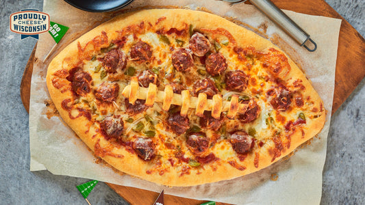Three-Cheese Football Pizza