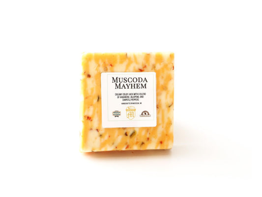 Meister Cheese's Muscoda Mayhem on white background