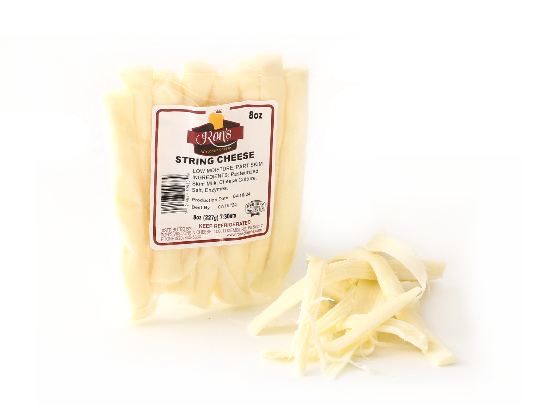 8 ounce package of Ron's String Cheese 