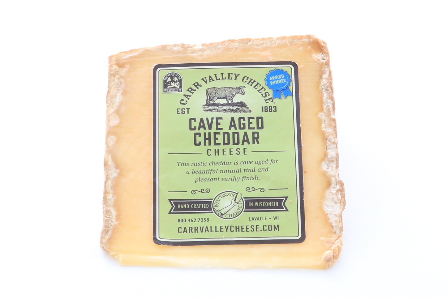 8 ounce piece of cave aged white cheddar