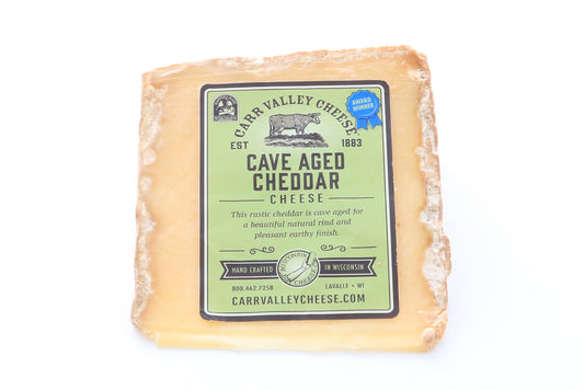 8 ounce piece of cave aged white cheddar
