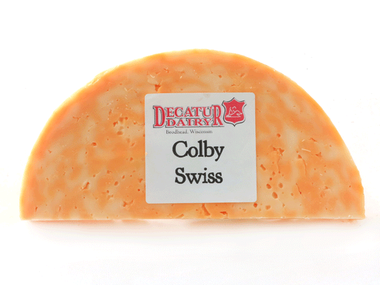 8 ounce piece of colby swiss cheese