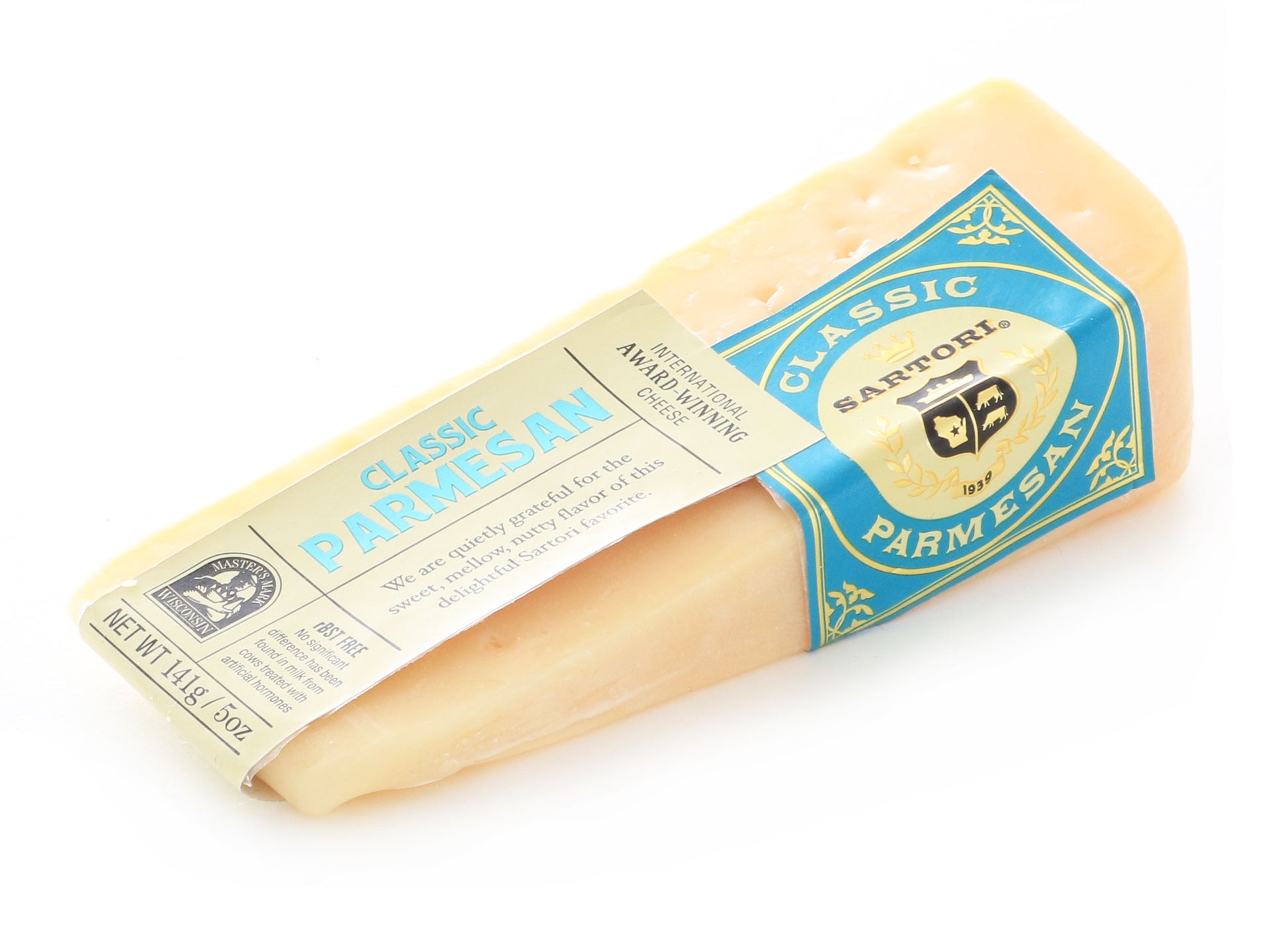 5 ounce piece of classic parmesan cheese