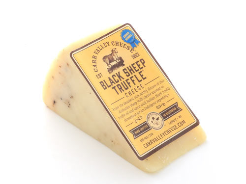 8 ounce piece of wisconsin sheep's milk black truffle cheese