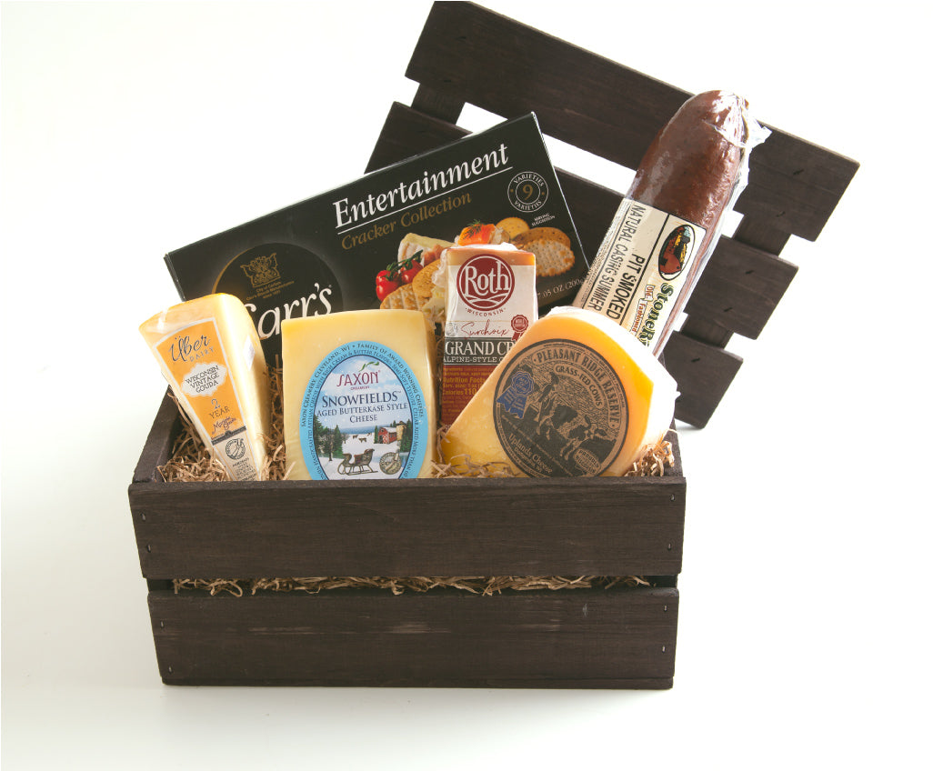 snor elk Pilfer Brown Box Gourmet Gift Basket – Wisconsin Cheese Mart