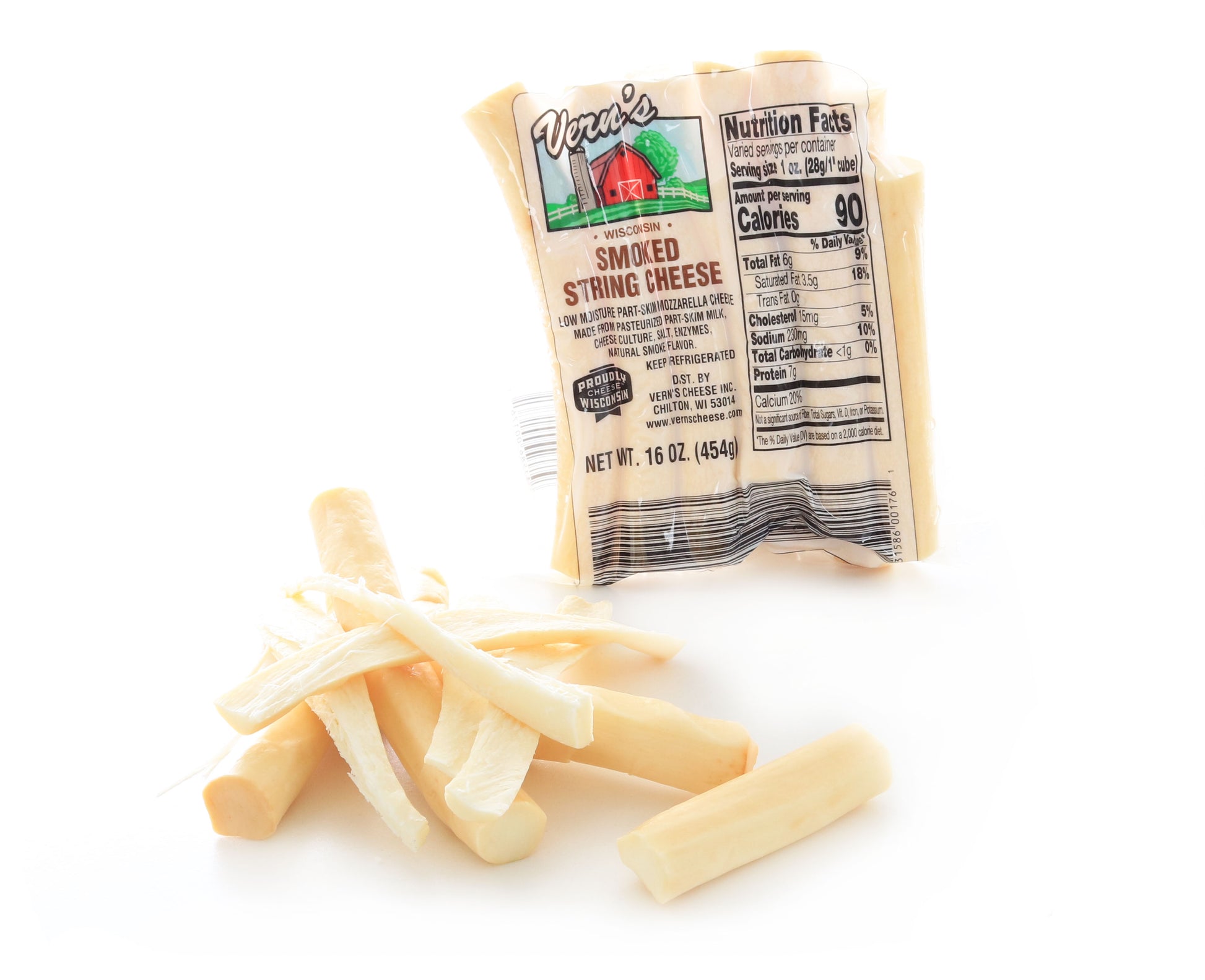 1 pound of smoked string cheese