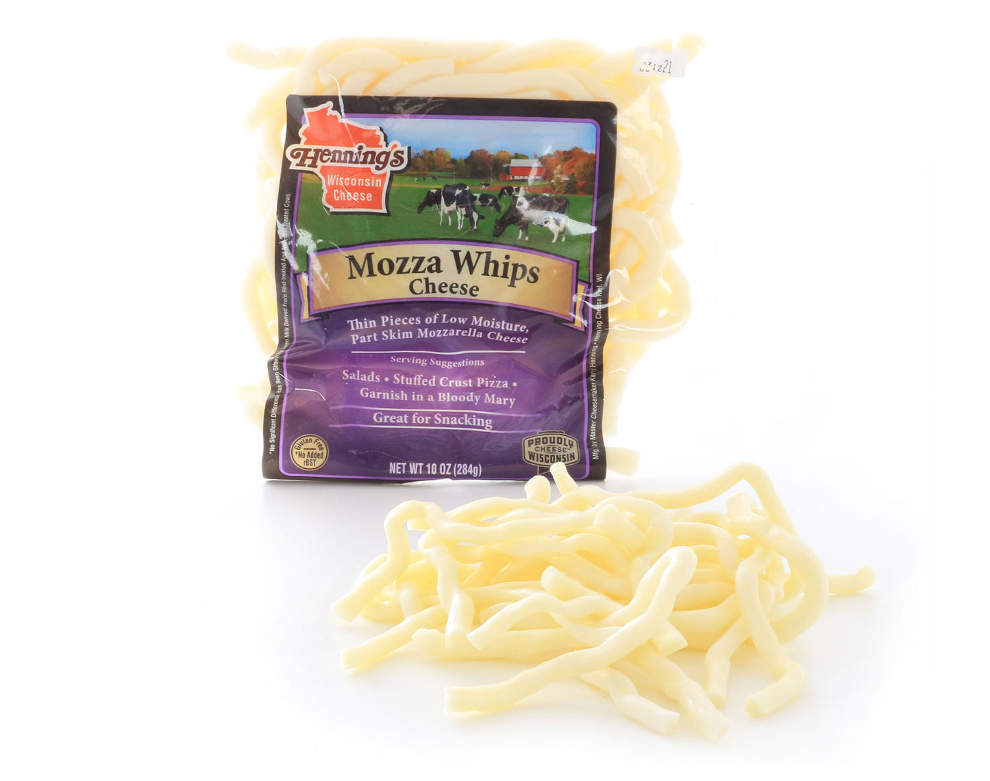 10 ounce bag of mozzarella cheese whips