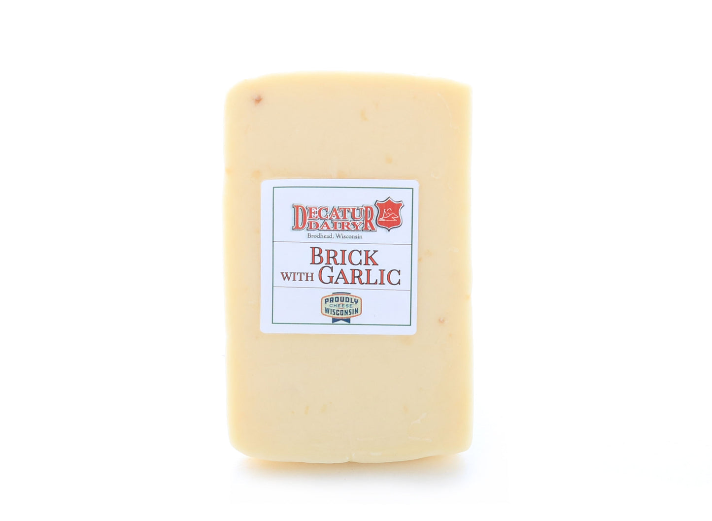 8 ounce piece of garlic brick cheese