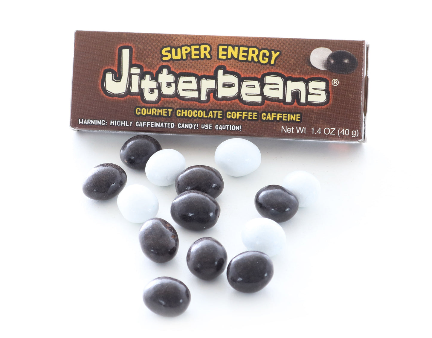 1.4 ounces of chocolate covered coffee beans