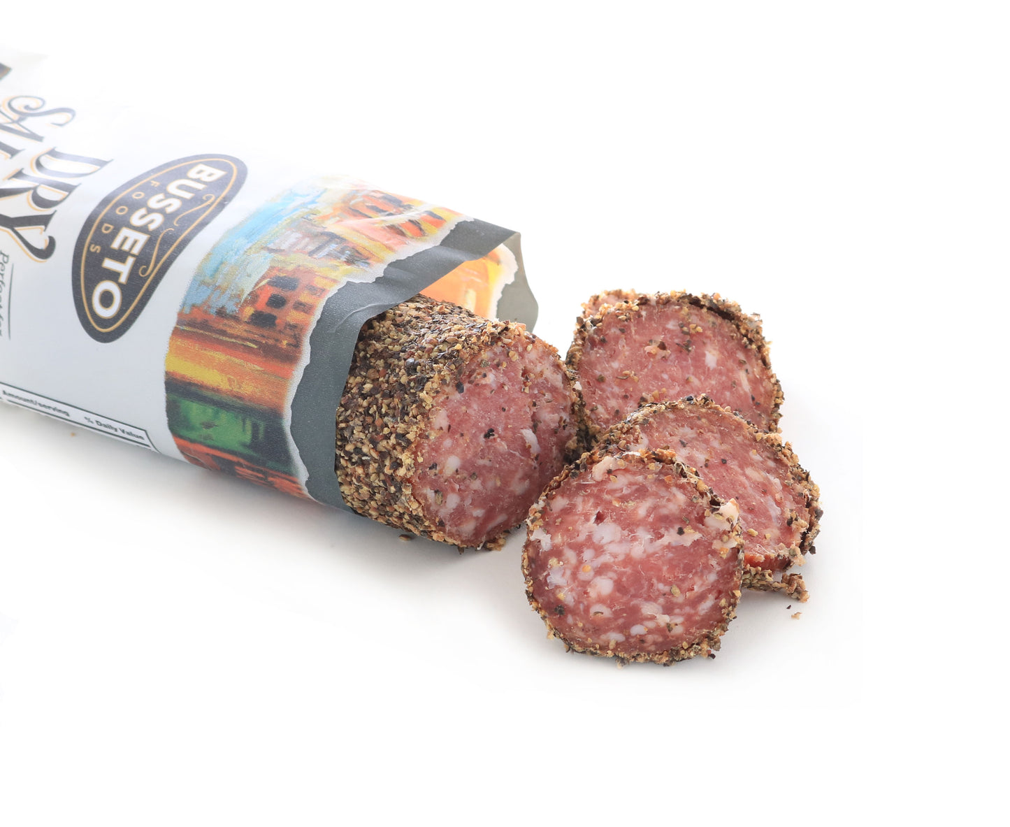 salami with black pepper