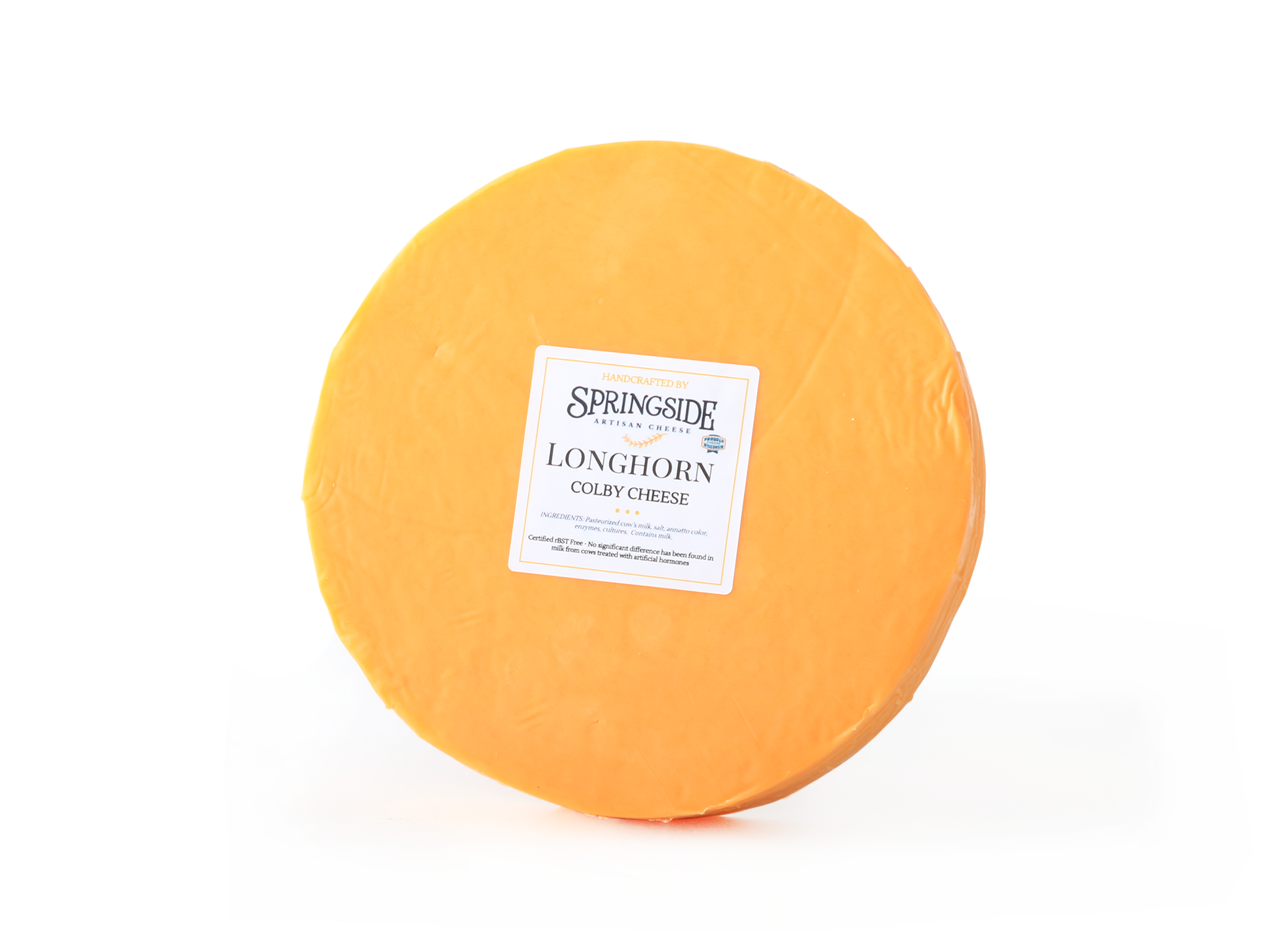 1 pound piece of Longhorn Colby cheese