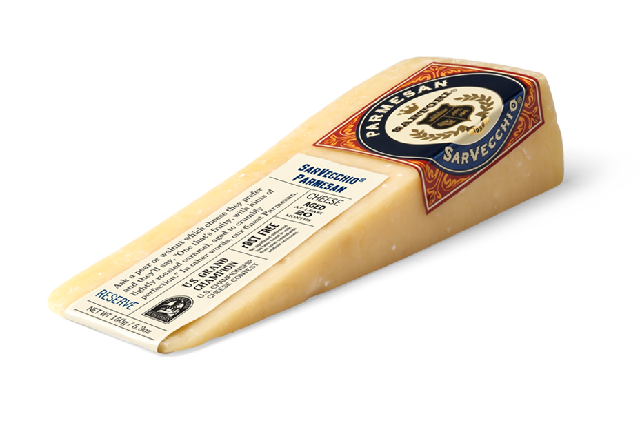 5.3 ounce piece of sarveccio parmesan cheese
