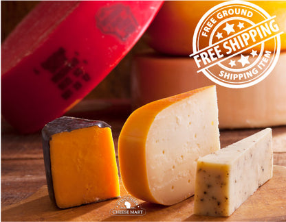 monthly subscription including 3 types of wisconsin cheese
